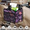 Flower Dinosaurs Car Organizer Back Seat Car Seat Back Hanging Bag PU Leather Backseat Car Organizer Foldable Car Seat Storage Bag Car Accessories view 3