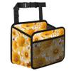 Yellow Flowers Car Organizer Back Seat Car Seat Back Hanging Bag PU Leather Backseat Car Organizer Foldable Car Seat Storage Bag Car Accessories view 1