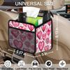 Bling Diamond Car Organizer Back Seat Car Seat Back Hanging Bag PU Leather Backseat Car Organizer Foldable Car Seat Storage Bag Car Accessories view 3