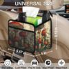 Retro Mushroom Car Organizer Back Seat Car Seat Back Hanging Bag PU Leather Backseat Car Organizer Foldable Car Seat Storage Bag Car Accessories view 3