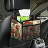 Retro Mushroom Car Organizer Back Seat Car Seat Back Hanging Bag PU Leather Backseat Car Organizer Foldable Car Seat Storage Bag Car Accessories view 4