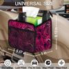 Abstract Pattern Car Organizer Back Seat Car Seat Back Hanging Bag PU Leather Backseat Car Organizer Foldable Car Seat Storage Bag Car Accessories view 3