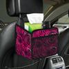 Abstract Pattern Car Organizer Back Seat Car Seat Back Hanging Bag PU Leather Backseat Car Organizer Foldable Car Seat Storage Bag Car Accessories view 4
