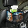 3D Soccer Car Organizer Back Seat Car Seat Back Hanging Bag PU Leather Backseat Car Organizer Foldable Car Seat Storage Bag Car Accessories view 4