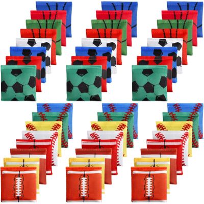 Dyrfolm 32 Pack Bean Bags,Small Bean Bags for Kids,Mini Colorful Cornhole Bean Bags,Small Bean Bags for Kids Tossing Game,Children Family Adults Outdoor Yard Games, 2.36 x 2.36 Inch