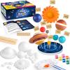 64 PCS Solar System Project Kit, Solar System Model Kit with 13 Mix Foam Balls, Solar System Toys for Kids 3-5, Learn Planets Science Kit School Project Supplies of Bamboo Sticks, Flags, Brushes view 1