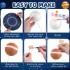 64 PCS Solar System Project Kit, Solar System Model Kit with 13 Mix Foam Balls, Solar System Toys for Kids 3-5, Learn Planets Science Kit School Project Supplies of Bamboo Sticks, Flags, Brushes view 4