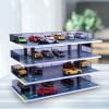 EHJRE 1/32 Parking Lot Display Case Model Car Garage Acrylic Simulation Collectibles Scenery Mini Model Car Storage Home Decor, 4 layers view 2