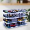 EHJRE 1/32 Parking Lot Display Case Model Car Garage Acrylic Simulation Collectibles Scenery Mini Model Car Storage Home Decor, 4 layers view 4