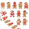 1000Pcs Christmas Stickers Roll Gingerbread Man Decals 10 Designs Funny Cartoon Xmas Adhesive Decorative Seal Stickers for Gift Greeting Card Party Supplies view 1