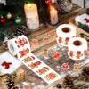 1000Pcs Christmas Stickers Roll Gingerbread Man Decals 10 Designs Funny Cartoon Xmas Adhesive Decorative Seal Stickers for Gift Greeting Card Party Supplies view 3