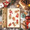 1000Pcs Christmas Stickers Roll Gingerbread Man Decals 10 Designs Funny Cartoon Xmas Adhesive Decorative Seal Stickers for Gift Greeting Card Party Supplies view 4