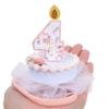 Happy Birthday baby Headband for Girls - 4th Birthday Cake Baby Headband Bow, 4th Birthday Girls Hair Accesserioes, Happy Birthday Cake with Candles Hairband, Girls Birthday Hair Bow view 1