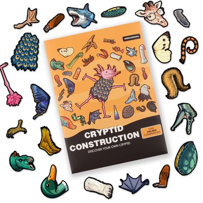 Cryptid Construction kit, Monster Fridge Magnet Creature Creation Kit, Magnetic Animals by VMNlooking (Magnet)