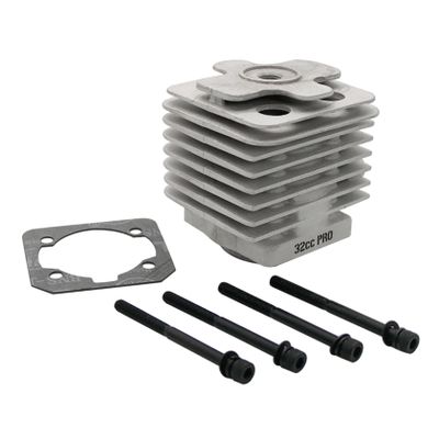 FLMLF 32cc 4 Bolt Cylinder Kit Only Fit Reed Case Engine for 1/5 Rc Hpi Rofun Km Rovan Baja Losi 5t FG GoPed Redcat DBXL MCD Parts