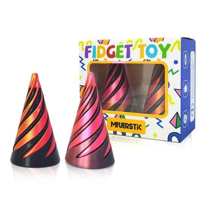 2 Pcs Impossible Pyramid Passthrough Fidget Toys,3D Printed Impossible Cone,Spiral Cone Fidget Toy,Desktop Ornament Fidget Toys That Relieve Anxiety and Stress,Souvenir Gift
