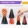 2 Pcs Impossible Pyramid Passthrough Fidget Toys,3D Printed Impossible Cone,Spiral Cone Fidget Toy,Desktop Ornament Fidget Toys That Relieve Anxiety and Stress,Souvenir Gift view 3