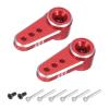 MECCANIXITY Aluminum Alloy 15T Steering Servo Arm Horn Red for DIY RC Car/Boat/Airplane Boat Accessories 2 Pcs view 1