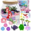 lonfypeng Mermaid Terrarium Kit for Kids - LED Night Light Birthday Gift for Girls Ages 4 5 6 7 8-12 Year Old - Toys for Girl - DIY Arts and Crafts Kit for Kids - Best Girls Presents (Mermaid) view 1