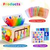 Montessori Baby Wooden Tissue Box Christmas Toy 6-in-1 Sensory Tissue Box Toy for Babies 36+ Months Developmental Toys for Babies, for 36+ Months view 4
