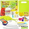 40-Pcs Kids Knife Set for Real Cooking, Toddler Cooking Set Montessori with Recipes Book, Toddler Kitchen Tools for Cooking, Kids Cooking Sets Real - Cutting Board and Knife Set view 1