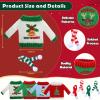 12Pcs Christmas Elf Accessories Christmas Elf Doll Clothes Colorful Doll Skirts Scarves Sweaters Handmade Knitted Clothing with Xmas Tree Bells Elk Xmas Outfit, Dolls Not Included view 4