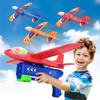 TAOTENDAR Airplane Launcher Toys,3 Pack 13.2'' LED Foam Glider Catapult Plane Toy for Boys,2 Flight Modes Outdoor Flying Toys Birthday Gifts for Boys Girls 3 4 5 6 7 8 9 10 11 12 Year Old view 1