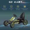 Aosom Go Kart for Kids, Pedal, Go Kart with Adjustable Seat, EVA Wheels, Forward, Backward, Ride on Car for Boys and Girls 3-6 Years Old, Green view 3
