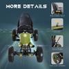 Aosom Go Kart for Kids, Pedal, Go Kart with Adjustable Seat, EVA Wheels, Forward, Backward, Ride on Car for Boys and Girls 3-6 Years Old, Green view 4