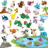 IMCUAMK 24 Pcs Animal Building Sets 24 Packs Valentines Party Favors For Kids, 72 Kinds of Transformable Building Block Toy, Goodie Bag Stuffers, Classroom Student Prizes Birthday Gifts for Kid Age 6+ view 1