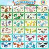 IMCUAMK 24 Pcs Animal Building Sets 24 Packs Valentines Party Favors For Kids, 72 Kinds of Transformable Building Block Toy, Goodie Bag Stuffers, Classroom Student Prizes Birthday Gifts for Kid Age 6+ view 2