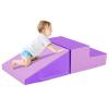 Costzon Climbing Toys for Toddlers, Soft Play Set for Crawling, Climbing, Sliding, Indoor Active Play, 2 PCS Foam Climbing Blocks for Infants Baby Kids (Purple) view 1