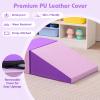 Costzon Climbing Toys for Toddlers, Soft Play Set for Crawling, Climbing, Sliding, Indoor Active Play, 2 PCS Foam Climbing Blocks for Infants Baby Kids (Purple) view 4