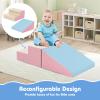 Costzon Climbing Toys for Toddlers, Soft Play Set for Crawling, Climbing, Sliding, Indoor Active Play, 2 PCS Foam Climbing Blocks for Infants Baby Kids (Blue+Pink) view 2