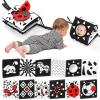 AJsupojouet Newborn Black and White High Contrast Baby Book for 0-3 Months Brain Development, Tummy Time Sensory Infant Toys, Montessori Essentials for 0-6-12 Months Gifts view 1