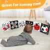 AJsupojouet Newborn Black and White High Contrast Baby Book for 0-3 Months Brain Development, Tummy Time Sensory Infant Toys, Montessori Essentials for 0-6-12 Months Gifts view 2
