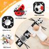 AJsupojouet Newborn Black and White High Contrast Baby Book for 0-3 Months Brain Development, Tummy Time Sensory Infant Toys, Montessori Essentials for 0-6-12 Months Gifts view 4