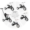KikkaBoo 5-in-1 Baby Evolutionary Tricycle Flip, Bicycle Children from 1 Year to 5 Years, Trike, Tricycle to Bike with or Without Pedals, Adjustable and Transformable, Black view 3