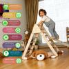Montessori Climbing Triangle for Toddlers | Foldable Wooden Indoor Play Gym for Kids | Foldable Indoor Climbing Frame Promotes Balance and Coordination | Kids Climber (Triangle + Ladder Ramp) view 3