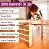 Montessori Activity Cube | Foldable Montessori Climbing Cube | Indoor 9 in 1 Transformable Activity Cube for Toddlers & Kids | Indoor Climbing Activity Wooden Playground (Activity Cube) view 2