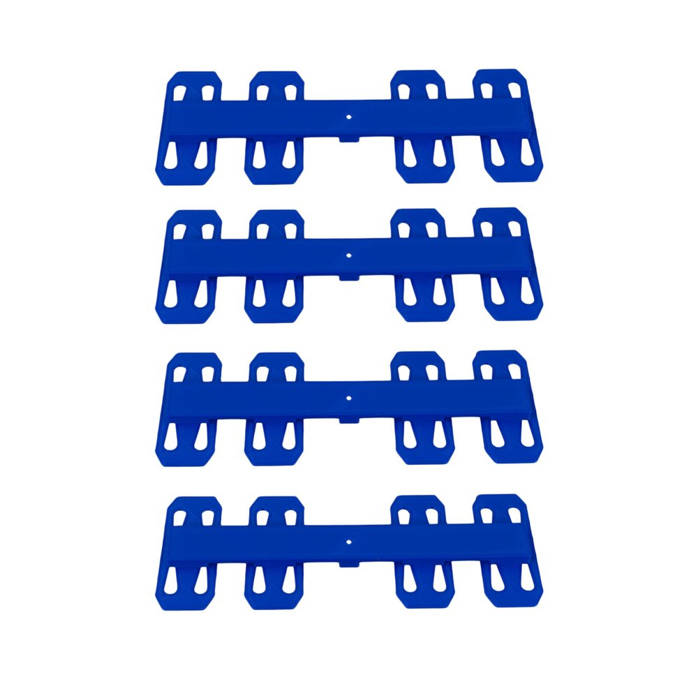 QuirkWorks 3D Track Spacers (4 Pack) | Compatible with Hot Wheels Cars, and Track | 2, 4 or 6 Lane Options (4 Lane Spacer)