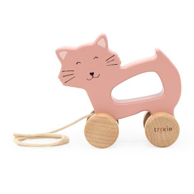 Mrs. Cat Wooden Pull Toy. Trixie