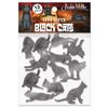 Accoutrements Archie McPhee Itty Bitty Black Cats - Bag of 12 Adorable Vinyl Kitties in 6 Styles for Cat Lovers and Halloween Fun view 2