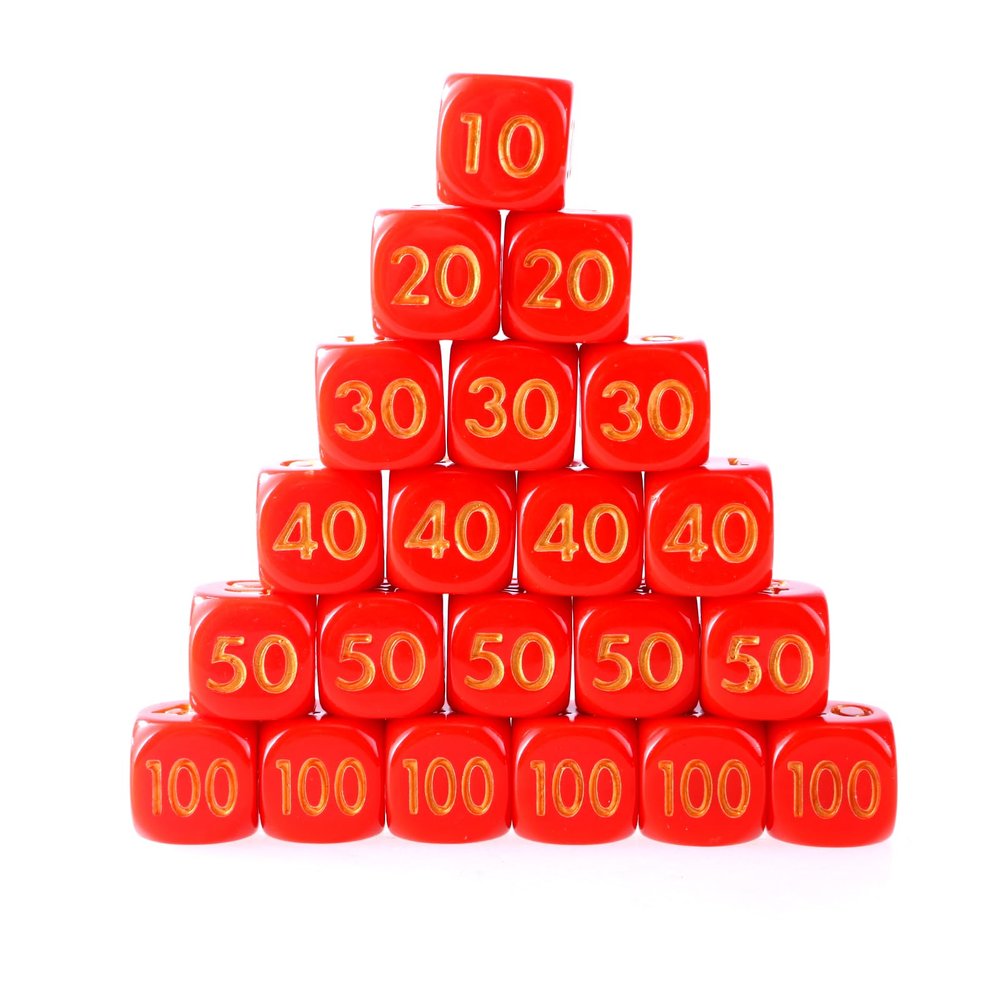 50 Pcs Anime Character Damage Counter Dice Role Game Dice Acrylic 6 Sided Dice Game Scoring Damage Counter