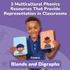 2 PCS Blends and Digraphs Bundle | Interactive Phonics Flash Cards or Multicultural Digraphs and Blends Posters - Science of Reading Manipulatives for 1st Grade & KG by ABSee Me view 2