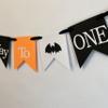 ToysCentral Basics Halloween Half Birthday Banner, 24 Inches, Orange, Black and White, Orange/black/white view 4