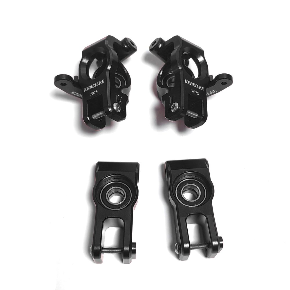 Kebeilee CNC Alu7075 Spindle Carrier Set+Rear Hub for Losi 8IGHT-X Super Lasernut 1/6 (Black)