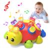 Baby Crawling Toys 6-12 Months,Musical Ladybug Crawling Toy for Infants 0-3-6 7 8 9 10 12-18 Months,Early Education Light Up Music Walking Toys,Shape Matching,Tummy Time Toys for Boy Girl Gift (Red) view 1