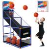 Arcade Basketball Game Set for Kids, Boy Toys Basketball Hoop with 4 Balls for 3 to 12 Years Old, Adjustable Height w/Pump & Storage Net for Kids Indoor Outdoor Sports Play, Christmas Birthday Gifts view 1