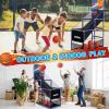 Arcade Basketball Game Set for Kids, Boy Toys Basketball Hoop with 4 Balls for 3 to 12 Years Old, Adjustable Height w/Pump & Storage Net for Kids Indoor Outdoor Sports Play, Christmas Birthday Gifts view 4